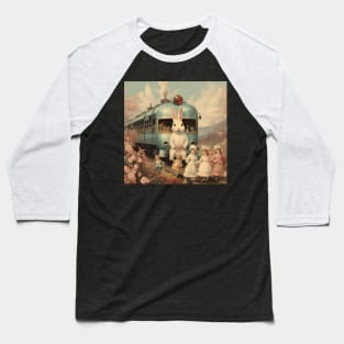 Vintage Easter Postcard Design Baseball T-Shirt